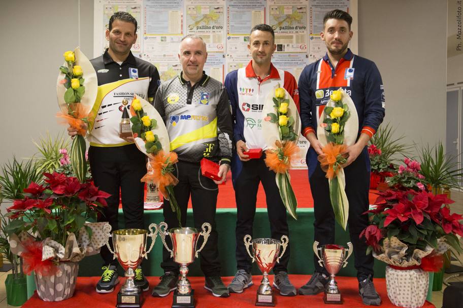 Pallino d&#39;Oro: il podio con Giuseppe D&#39;Alterio, Gianluca Formicone, Francesco Santoriello e Davide Ceresoli